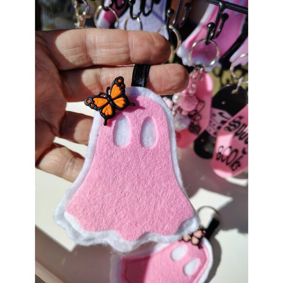 Cute Felt Ghost Keychain / Purse Charms BUNDLE 4 FOR 410 - Picture 5 of 11